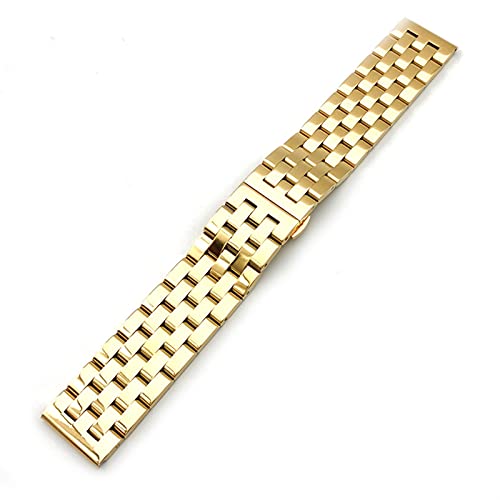 Bracelet noir poli 22mm doté d'un fermoir papillon ultra fluide