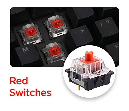 Image of IOGEAR HVER Pro RGB Mechanical Gaming Keyboard-Red Switch, GKB720RGB-RD