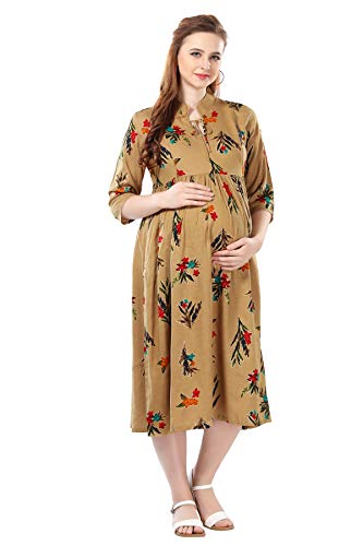 Image of AV2 Women's Rayon Relaxed Fit A Line Maternity Wear