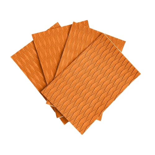 Colaxi 4 Pieces Traction Pad Deck Grip Pad Non Slip Boat Floor Mat EVA Sheet Boat Decking Sheet for Skateboard Garden Pool Step, Orange