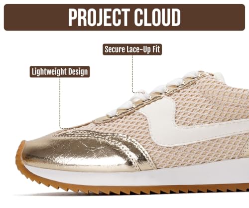 Image of Project Cloud Fashion Sneakers for Women 2026 - Lightweight Lace-Up Shoes for Women with Memory Foam Insoles - Trendy Womens Shoes - Non-Slip, Comfortable Womens Sneakers (Madison)