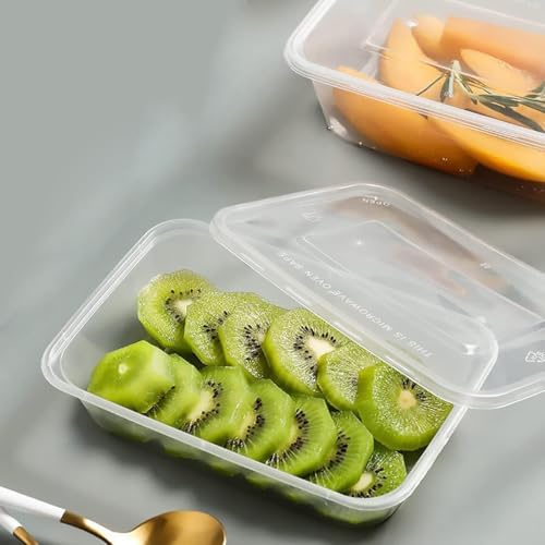 16oz Disposable Food Storage Containers with Airtight Lids, 50Pcs Reusable Deli Meal Prep Containers, Leakproof, Microwaveable, Dishwasher & Freezer Safe - Thumbnail 2