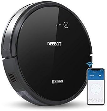 ECOVACS DEEBOT 601 Robot Vacuum Cleaner, S-Shaped Systematic Movement, Power Suction & 2 Specialized Cleaning Modes for Pet Hair, Thin Carpets & Hard Floors (Renewed)
