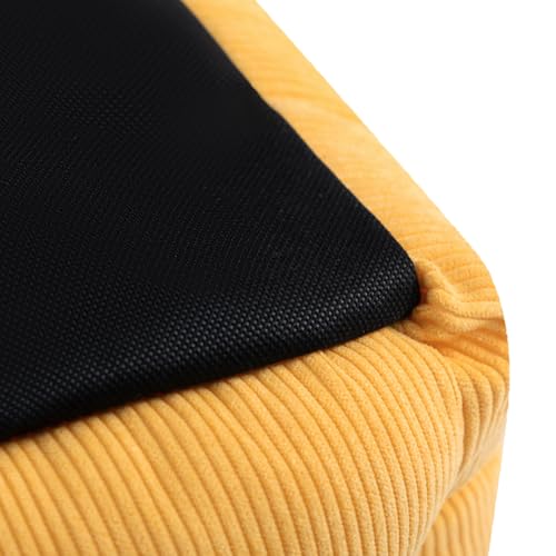 Hollypet Katzenbett Kleines Hundebett Haustierbett für Katzen und Welpen, Weiches Haustierschlafbett Atmungsaktives Haustierkissen, Gelb (55 * 45 * 15cm)