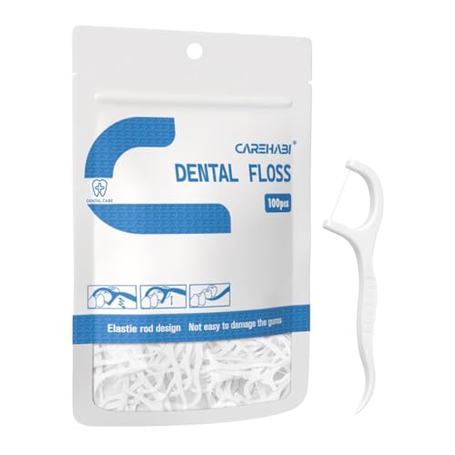 Hilo Dental con Mango 100 Piezas, Arcos Dentales, Palillos de Dientes, Palillos de Hilo Dental Plástico, Dental Floss para Interdental Oral Limpieza