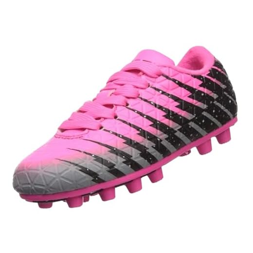 Vizari unisex child Bolt Fg Pink/Black/Silver Size 8.5 Soccer Shoe, Pink/Black/Silver, Toddler US