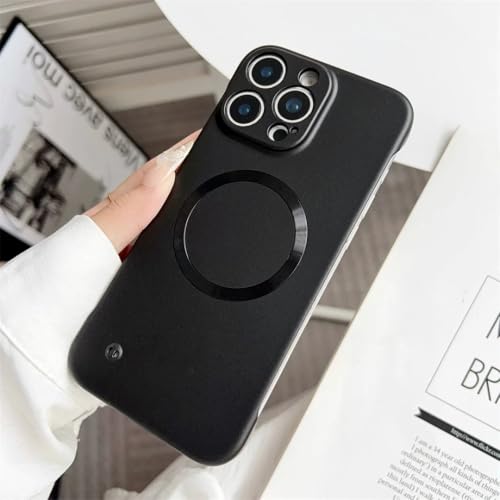 Coque iPhone 16 ultra fine mate sans cadre à induction magnétique puissante