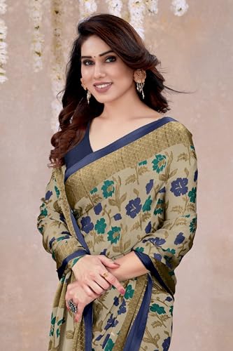 Image of MIRCHI FASHION Saree for Woman Chiffon Floral Printed | Lightweight Daily Wear Women's Sari with Unstitched Blouse Piece (Available in 20 Colors)