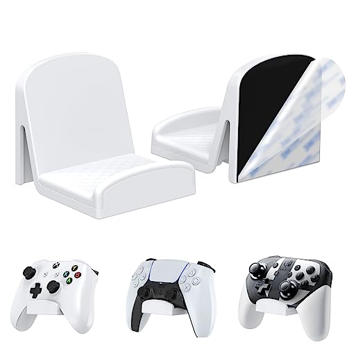 Cozycase Universale Controller Wandhalterung - 2 Stück Selbstklebende Controller Halter Halterung Wand für PS4/PS5/Xbox/Switch, Controller Ständer Wall Mount für Controller und Kopfhörer