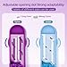 DUBSTAR 2PCS Pill Cutter Splitter for Small and Tiny Pills, Multiple Pill Cutters for Small or Large Pills, Adjustable Pill Splitter with Centering Device and Blade Guard (Purple+Blue)