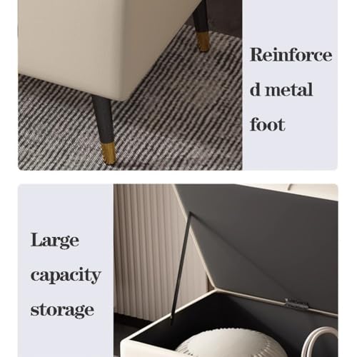 Repose-pieds rectangulaire pour salon et coffre de rangement