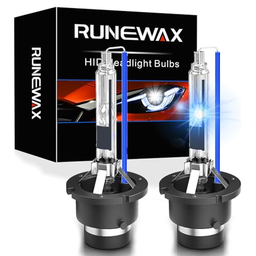 Image of D2R Xenon Bulbs for Acura 06-11 CSX 01-03 CL 99-04 RL 99-03 TL Low Beam HID Headlights, 8000K Blue White 35W 150% Brighter OEM Replacement D2RC1 4300K Lights, Pack of 2