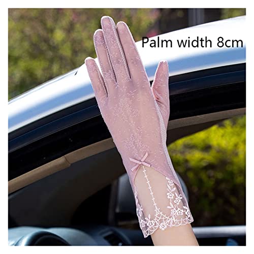 Guantes de verano para mujer con pantalla táctil y encaje protector solar 3