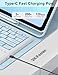 KVAGO Keyboard Case for Samsung Galaxy Tab S10 FE Plus/S10 FE+ 13.1 Inch 2025(SM-X620/X626B), Detachable 7 Colors Backlit Bluetooth Keyboard, Smart Touchpad,Cover with S Pen Holder (Sky Blue)