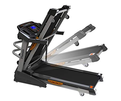Image of Durafit Surge Multifunction 2.0HP ( 4.0HP Peak ) DC-Motorised Treadmill ( Max Speed: 14 km /hr, Max Weight: 120 ) with Free home installation and Foldable & Moveable, LCD Display, Stabilizer & Spray
