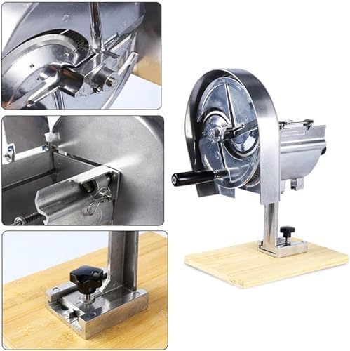 Cortador manual de verduras, cortador de acero inoxidable de grosor ajustable para una preparación rápida y uniforme de alimentos