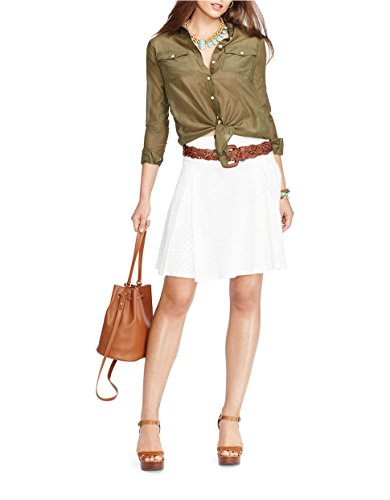 Lauren by Ralph Lauren Womens Eyelet Knee-Length Flare Skirt2