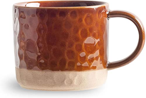 Tazas de sopa Tazas con asa, Taza de sopa con asa, Apto for microondas de cerámica, Cuencos de desayuno lindos for café, Postre, Barra vertical roja, 14x10x8,5 cm, 500 ml (Color : Blu, Size : Circle 5