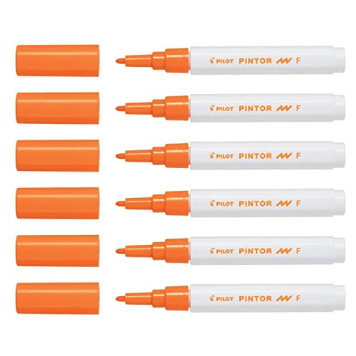 Pilot Pintor orange pointe fine pour décoration et loisirs créatifs