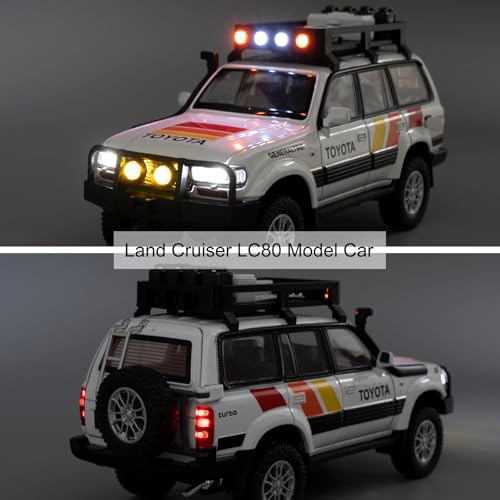 Auto a escala 1:24 WAKAKAC Land Cruiser LC80 blanco miniatura 5