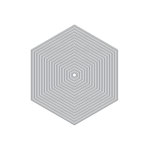Formes imbriquées Hexagon Infinity Hero Arts DI846 découpe précise multi-tailles