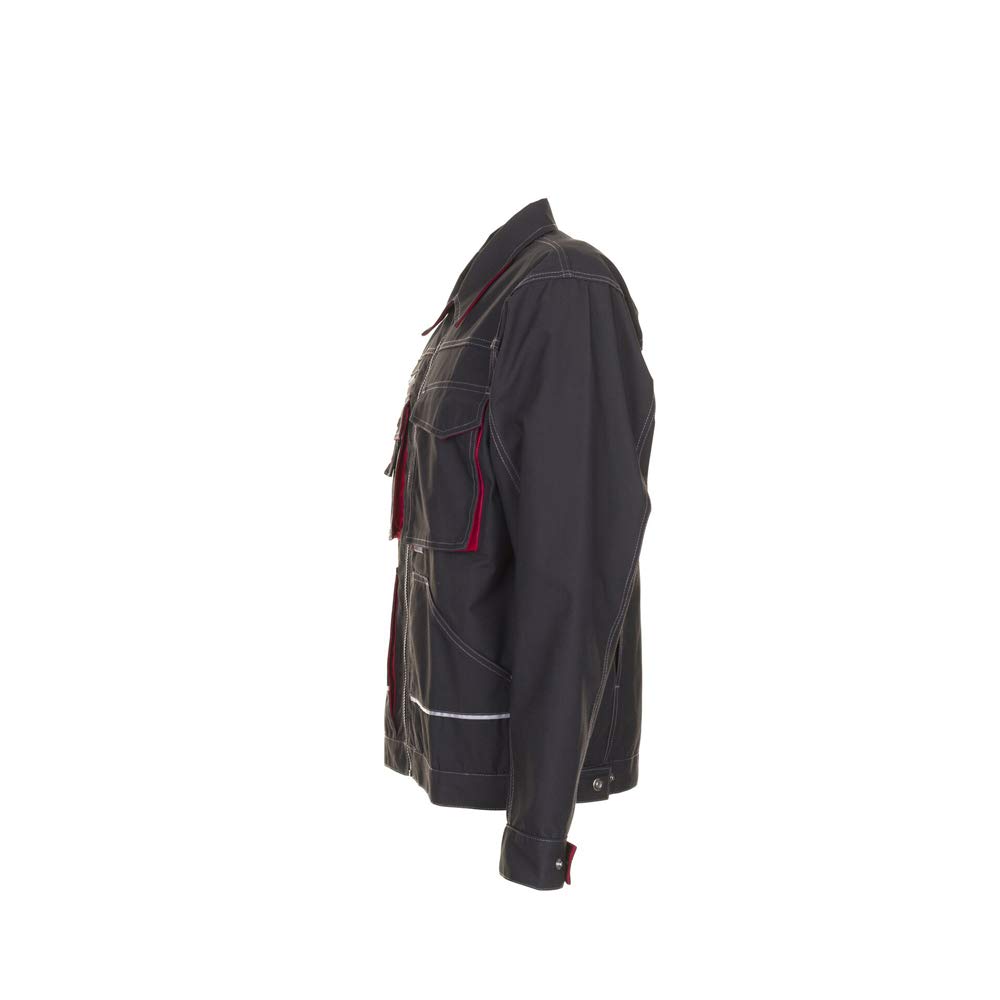 Planam 2810 Basalt taillierte Jacke - Farbe: Anthrazit/Rot - Größe: 56