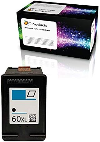Refilled Ink Cartridge Replacement for HP 60 Black for Envy 120 114 Deskjet F4480 F4210 D1660 F4400 Printers (1 Black)