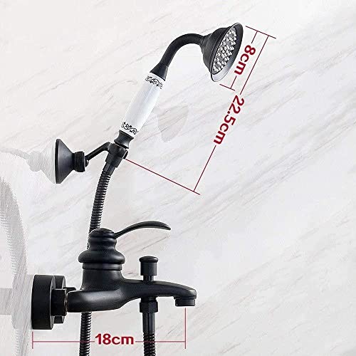 Douche rétro en cuivre ISCBAFYX : votre rituel bien-être avec mitigeur eau chaude froide noir
