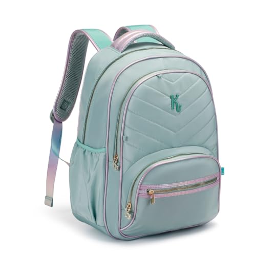 Mochila Kika Escolar Feminina Juvenil Adulta Costa Trabalho (Verde)
