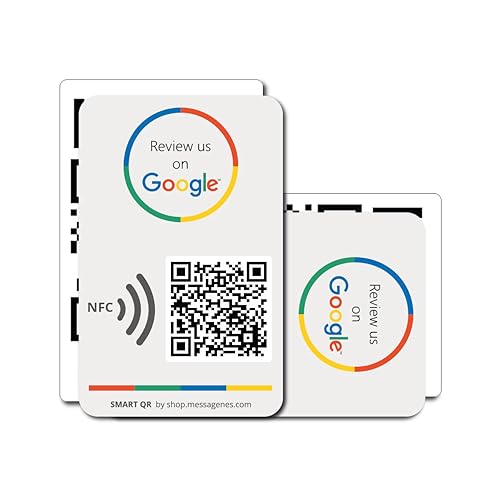 Tarjeta de visita PVC Google de alta durabilidad para duplicar tus reseñas e información