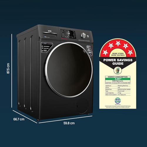 Image of IFB 11 Kg 5 Star, DeepClean, AI Powered, WiFi, Fully Automatic Front Load Washing Machine (EXECUTIVE PLUS BXN 1114KH, PowerSteam, 9 Swirl, Steam Refresh, Inbuilt Heater, Eco Inverter, Black VCM)