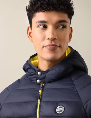 Image of U.S. POLO ASSN. Navy Blue Quilted Nylon Regular Fit Men's Jacket