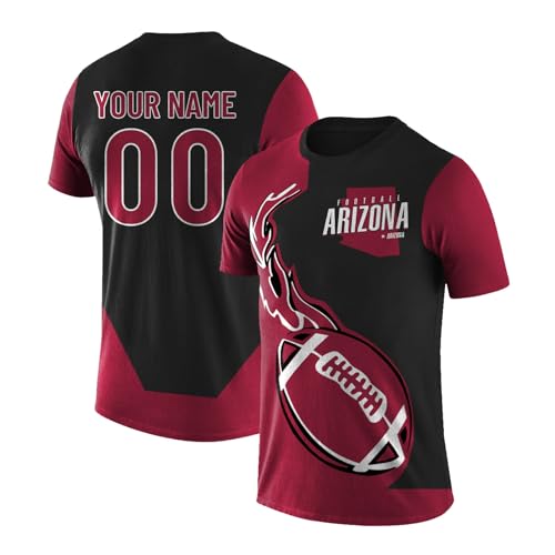Maillot Football Personnalisé Durable contre la Transpiration | T-Shirt Sport Rouge et Noir 3D