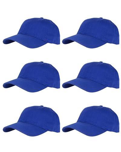 Image of Gelante Cotton Twill Washed Unstructure Baseball Cap - Adjustable Blank Hat for Men Women - Wholesale Bulk Lot of 6 Pack