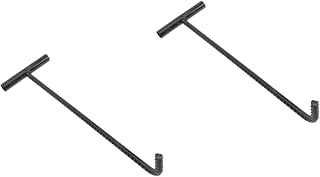 ULTECHNOVO Metal S Hooks 2pcs Roller Shutter Hook Metal Handle Trash Pick Upper lid Metal Spring Pull Hook Installer Tie Rod