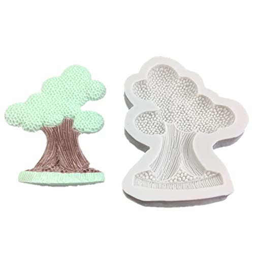 Molde de silicona para fondant de chocolate en forma de árbol miniatura 3