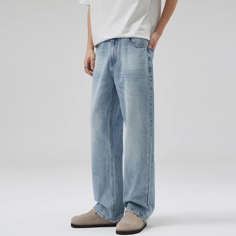 Men's Jeans Spring Loose Fit Straight Leg Work Pants4