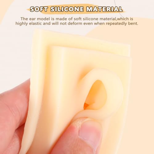 Image of 1 Pair Silicone Ear Model, Human Ear Model,Realistic Body Ear for Earrings Display,Ear Piercing Teaching,Exercise Display Props