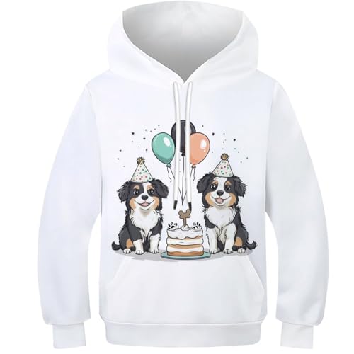 Sweat garçon impression 3D chiot : le cadeau d'anniversaire parfait pour ado fille