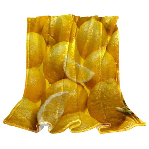 Couverture Polaire Citrons en Microfibre Chaude de Qualité Supérieure - 2