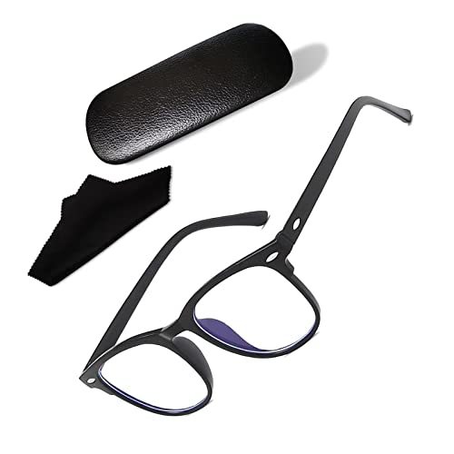 ブルーライトカットメガネ 度なし ハードケース付き 眼鏡 めがね だてめがね メガネ グラス カット スマホ pc パソコン用 小学生 ゲーム用 大きいサイズ 軽量 メンズ レディース クリップタイプ