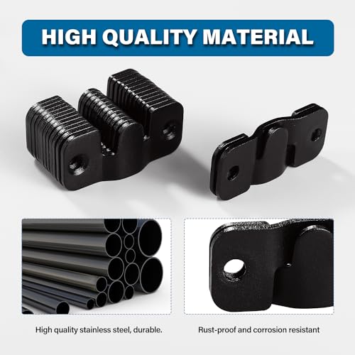 VooGenzek 14 PCS Flush Concealed Mount Bracket, Interlocking Picture Frame Hook, Mini Flush Steel Mounts - Image 3