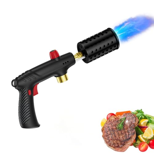 Pistola De Soplete De Propano, Soplete De Cocina Para Cocinar, Cabezal De Antorcha De Mano Para Barbacoa, Parrilla, Fogata E Iluminación De Carbón, Bloqueo De Seguridad Y Di 1 Set(works With Propane)