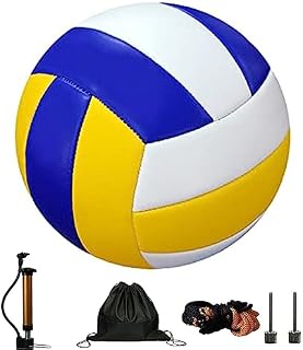 DRSUMLF Volleyball Official Size 5, Volleyball Kit, Volleyballs, Soft Volleyball Beach Volleyball Pool Volleyball for Indoor Outdoor Beach, Training Equipment Volleyball Training, Gym
