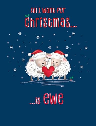 Christmas Card, Open Love Ewe - 8 x 6 inches - Piccadilly Greetings