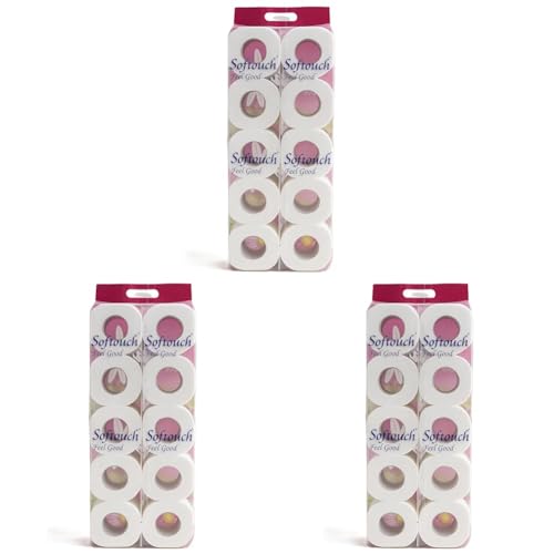 Image of Softouch 2 Ply Toilet Paper Tissue Roll Family Pack 10-in-1 (240 Sheets Per roll) (Pack of 3)