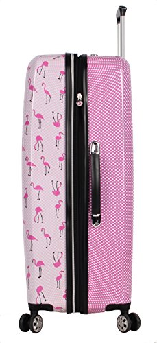 Betsey Johnson 30 Inch Checked Luggage Collection - Expandable Scratch Resistant (ABS + PC) Hardside Suitcase - Designer Lightweight Bag with 8-Rolling Spinner Wheels4