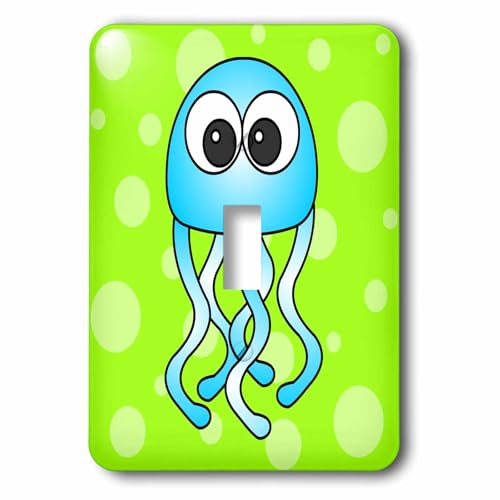 Méduse kawaii bleue interrupteur bascule décoration murale multicolore lsp_6347_1