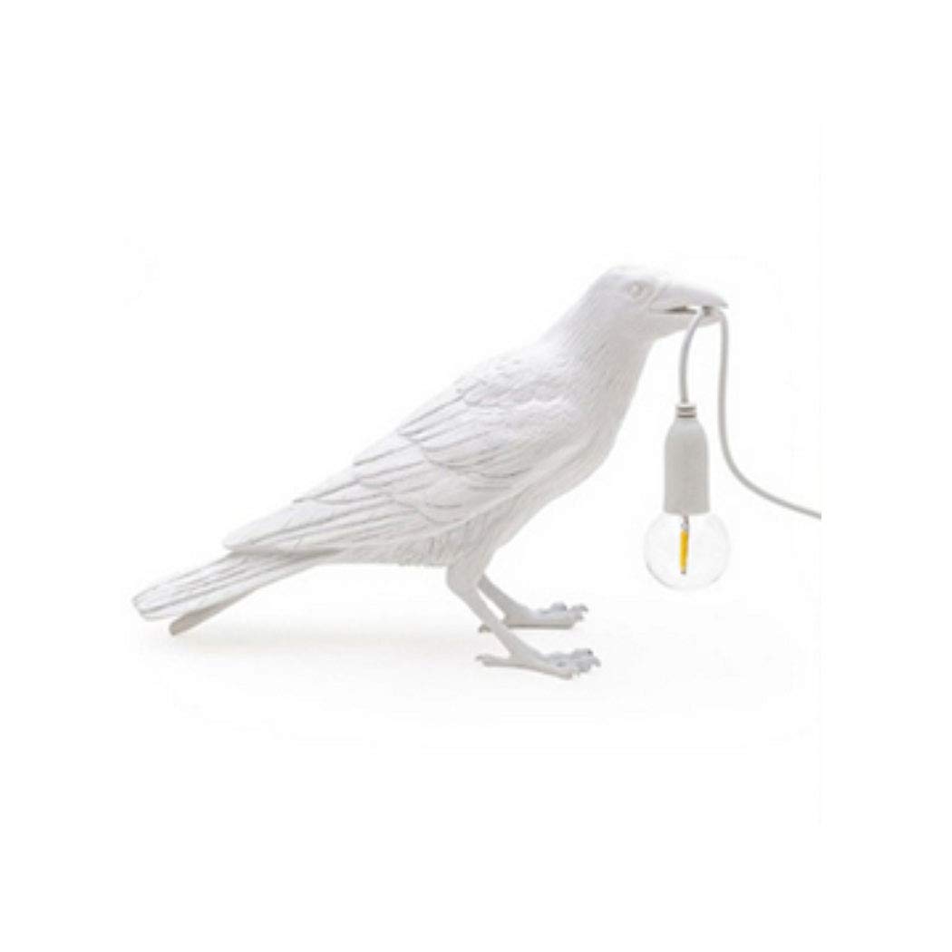 TAOYAN Auspicious Bird Lamp LED Light Table Home Decor Bird Creative Desk Lamp Bird Animal Furniture For Living Room Bedroom Bedside children room,White-Table Lamp