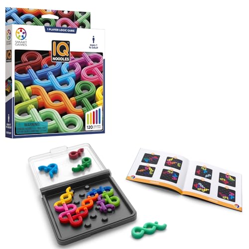 SmartGames IQ Noodles - A Travel Friendly Logic Puzzle for Ages 7 - Adult with 120 Challenges and 2 Play Modes!